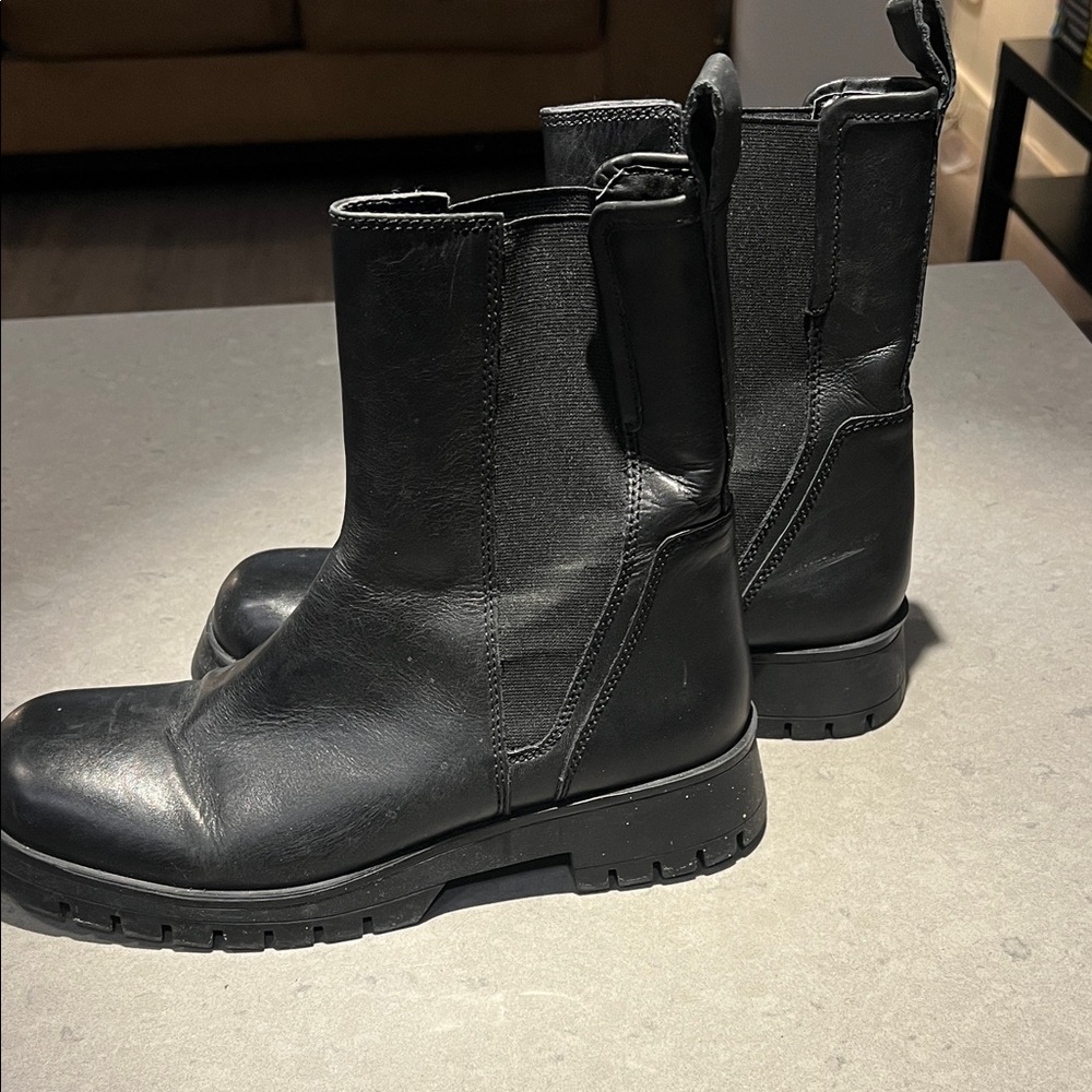Zara Black Moto Boots - Picture 5 of 7